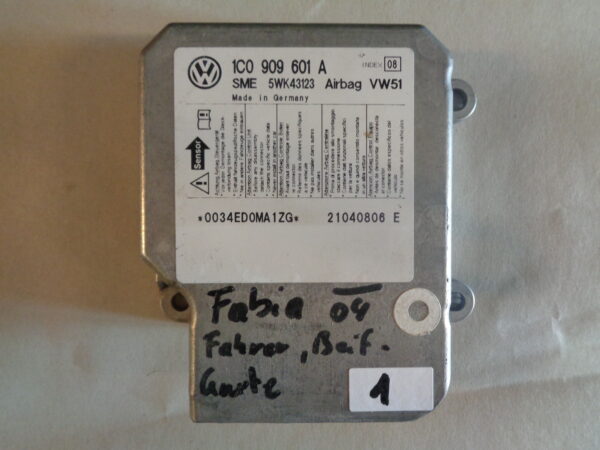Airbag Steuergerät Skoda Fabia 6Y 1C0909601A