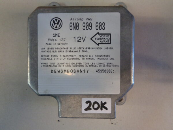 Airbag Steuergerät 6N0909603 12V Golf 3 VW Polo 6N