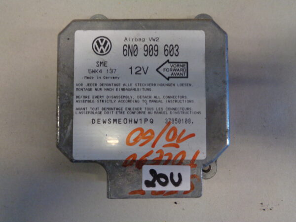 Airbag Steuergerät 6N0909603 12V Golf 3 VW Polo 6N