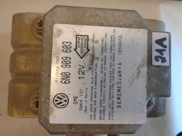 Airbag Steuergerät 6N0909603 12V Golf 3 VW Polo 6N mit Halter