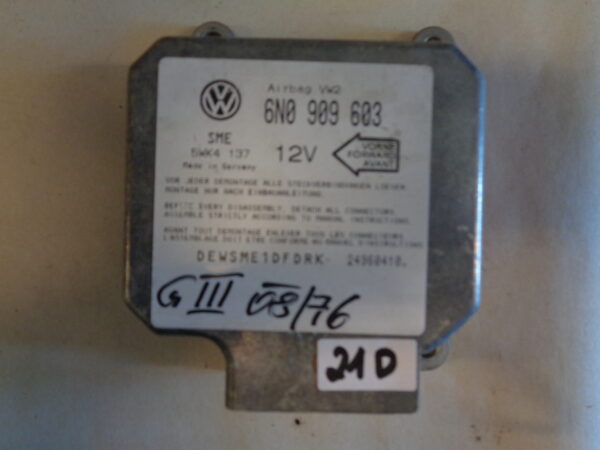 Airbag Steuergerät 6N0909603 12V Golf 3 VW Polo 6N