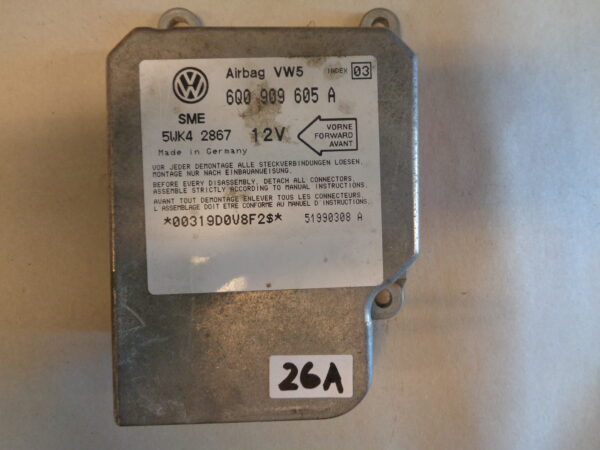 Airbagsteuergerät VW Golf 4 Bora Polo 6N2 Steuergerät 6Q0909605A Airbag