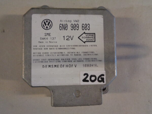 Airbag Steuergerät 6N0909603 12V Golf 3 VW Polo 6N